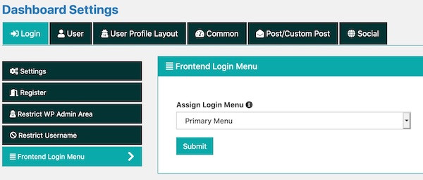 How to show login or dashboard and logout menu