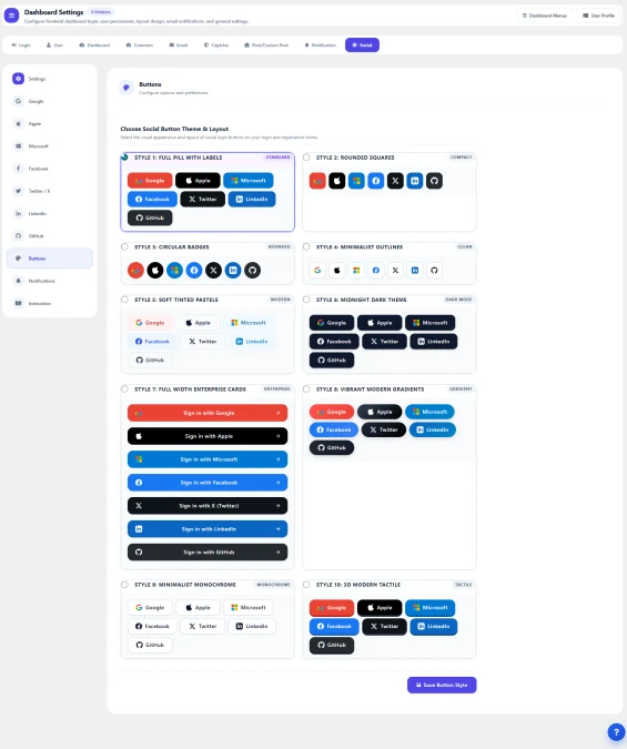 10 Designer Button Themes & Visual Customizer