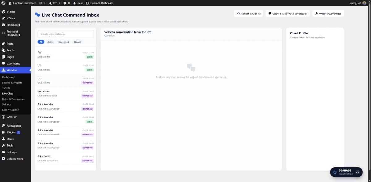 Staff Live Chat Command Inbox & Escalation Hub