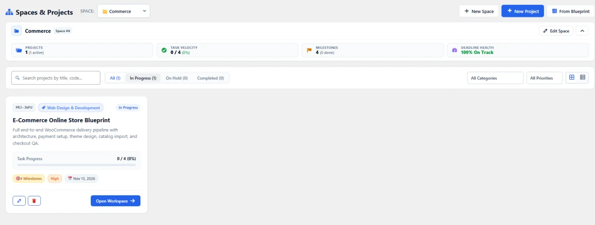 Multi-Tenant Spaces & Card Portfolio View