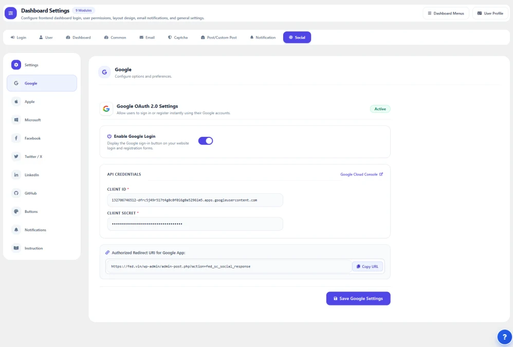 Multi-Provider OAuth 2.0 Suite (Google, Apple, Microsoft & More)